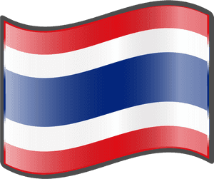 Waving Flagof Thailand PNG image with transparent background