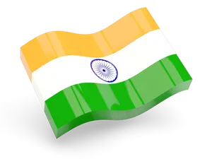 Waving Indian Flag Illustration PNG Image