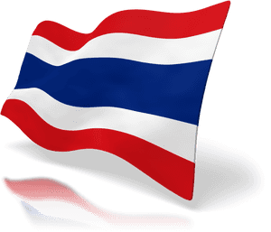 Waving Thai Flag PNG image with transparent background