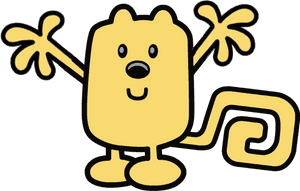 Waving Yellow Cartoon Creature PNG image with transparent background