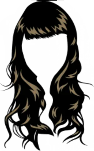 Wavy_ Hairstyle_ Illustration PNG Image