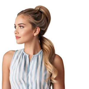 Wavy Ponytail Beauty Png Ihw PNG Image