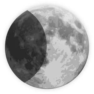 Waxing Crescent Moon Phase PNG Image