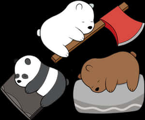 We Bare Bears Baby Bears Clipart , Png Download, Transparent Png PNG with transparent background