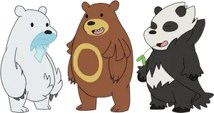 We Bare Bears Characters PNG Image