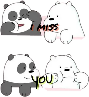 We Bare Bears I Miss You PNG Image