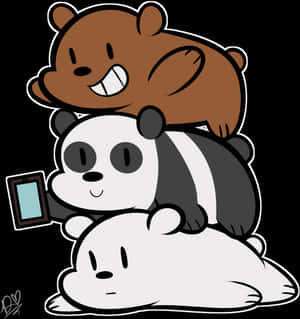We Bare Bears Iphone Wallpapers - Iphone 6 We Bare Bears, HD Png Download PNG with transparent background