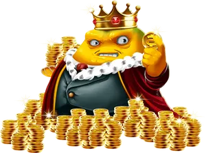 Wealthy King Cartoon Character PNG Image