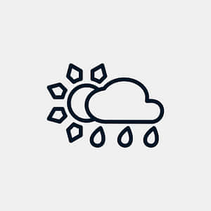 Weather Icon Sun Cloud Rain PNG with transparent background