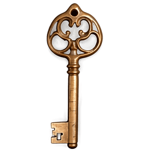 Weathered Bronze Key PNG 06252024 PNG with transparent background