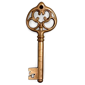 Weathered Bronze Key Png 06252024 PNG Image