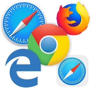 Web Browser Icons Collection PNG Image