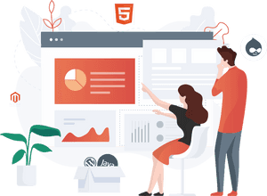 Web Development Team_ Analyzing Code.png PNG with transparent background