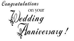 Wedding Anniversary Congratulations PNG Image