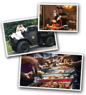 Wedding Barbecue Collage PNG Image