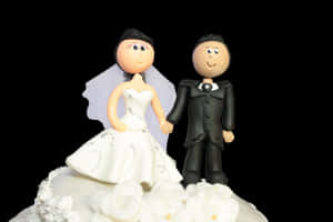 Wedding Cake Topper Figurines PNG image with transparent background