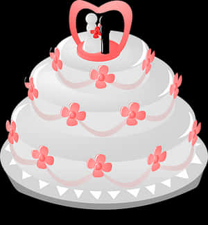 Wedding Cake Topper Graphic PNG image with transparent background