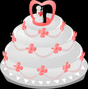 Wedding Cake Topper Graphic PNG image with transparent background