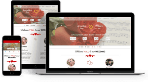 Wedding Countdown Responsive Design PNG image with transparent background