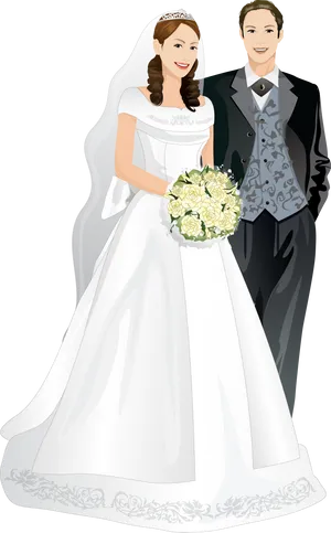 Wedding Couple Illustration.png PNG Image