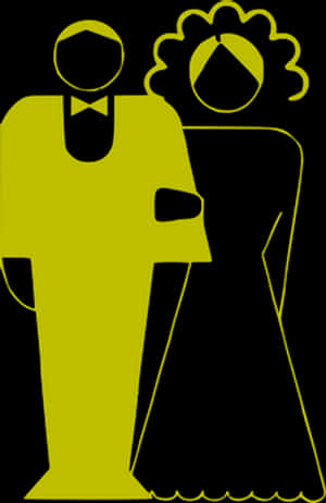 Wedding Couple Silhouette PNG