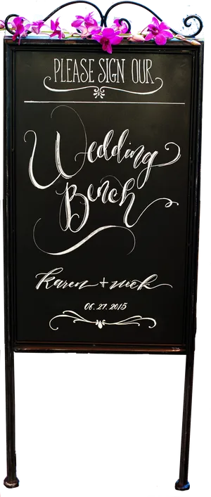 Wedding Guestbook Sign Chalkboard PNG Image