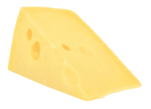 Wedgeof Swiss Cheese PNG image with transparent background