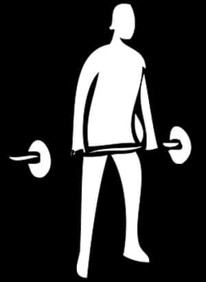 Weightlifter Silhouette Graphic PNG image with transparent background