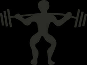 Weightlifter Silhouette Graphic PNG image with transparent background