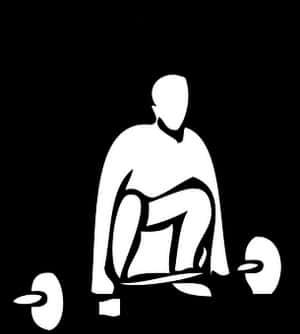 Weightlifter Silhouette Graphic PNG image with transparent background