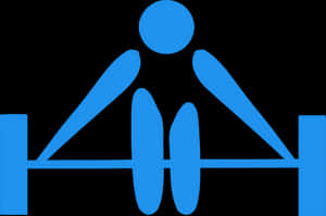 Weightlifting Icon Blue Silhouette PNG image with transparent background