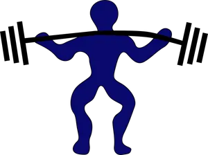 Weightlifting Silhouette Graphic PNG Image