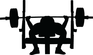 Weightlifting Silhouette Squattingwith Barbell PNG image with transparent background