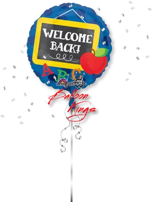 Welcome Back Balloon Decoration PNG Image