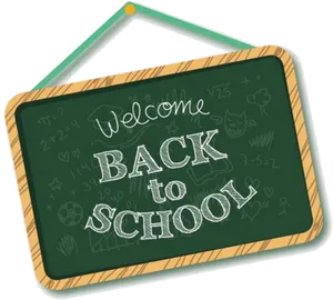 Welcome Backto School Chalkboard PNG Image