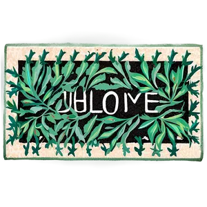 Welcome Mat With Leaves Design Png 06282024 PNG Image