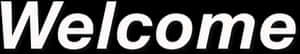 Welcome Signin Blackand White PNG image with transparent background