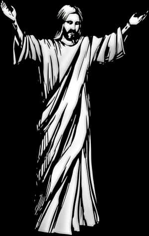 Transparent Jesus Clipart Png - Jesus Christ Black And White, Png Download PNG with transparent background
