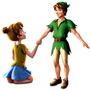 Wendy and Peter Pan PNG 06112024 PNG image with transparent background
