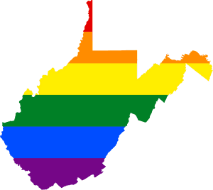 Lgbt Flag Map Of West Virginia - West Virginia State, HD Png Download PNG image with transparent background