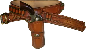 Western Gun Beltwith Holsterand Ammunition PNG Image
