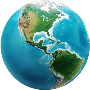 Western Hemisphere Earth Graphic PNG Image