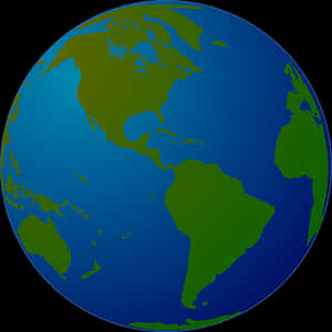 Western Hemisphere Globe View PNG image with transparent background