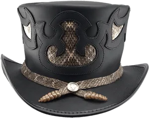 Western Style Decorative Top Hat PNG Image