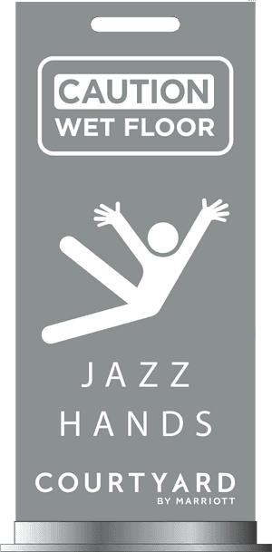 Cou08 Wetfloor Jh - Jazz Hands Wet Floor Sign, HD Png Download PNG with transparent background