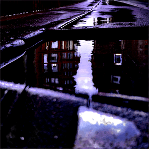 Wet Street Reflections PNG ouo PNG image with transparent background