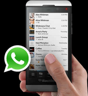 Whats App Chat Interfaceon Smartphone PNG image with transparent background