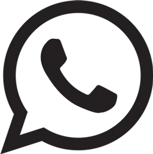 Whats App Logo Blackand White PNG Image