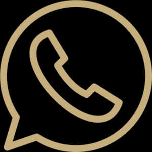 Whats App Logo Golden Icon PNG image with transparent background