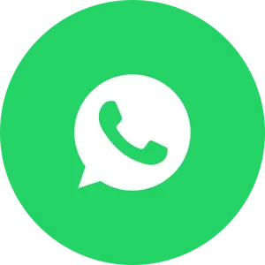 Whats App Logo Green Background PNG Image